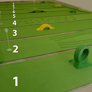 Easily Transportable Min-Putt System is Instant Fun for Entertainment and Fundraising.