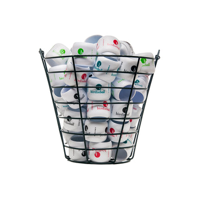 BirdieBall basket with limited flight BirdieBalls inside