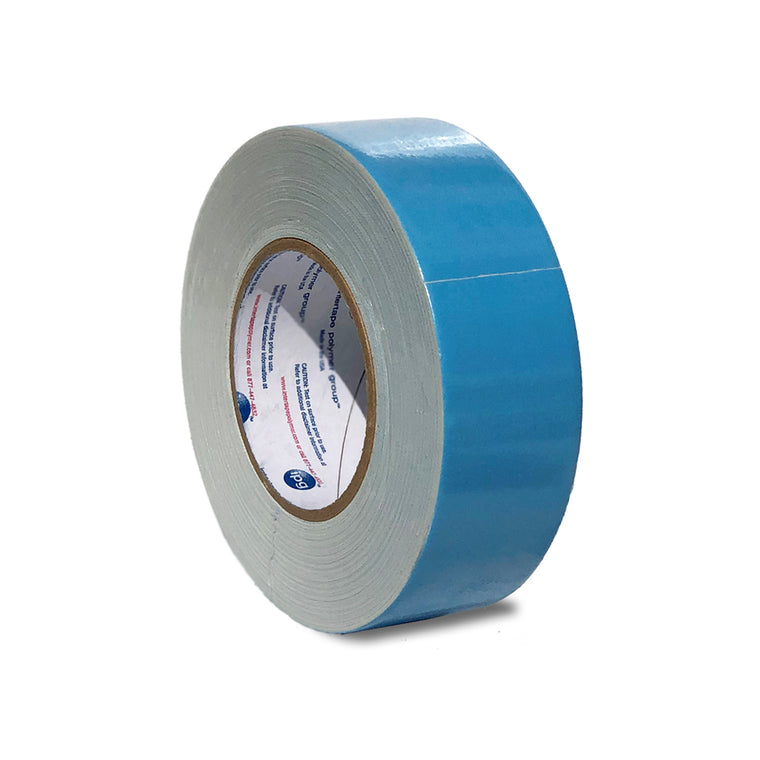 A roll of BirdieBall Double Sided Assembly Tape stands upright on a white surface, perfect for securely attaching materials in your putting green projects.